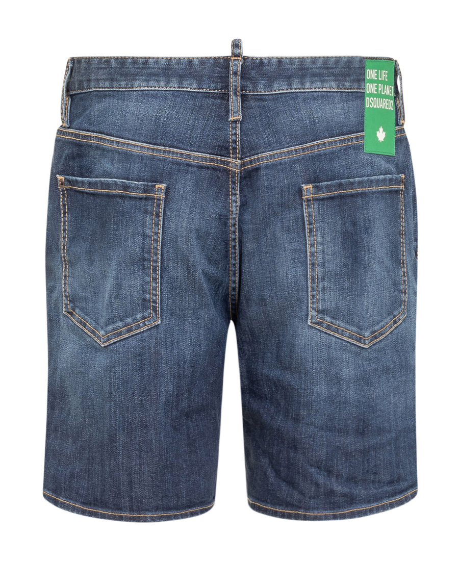 Dsquared2 Logo-patch Denim Short In Black