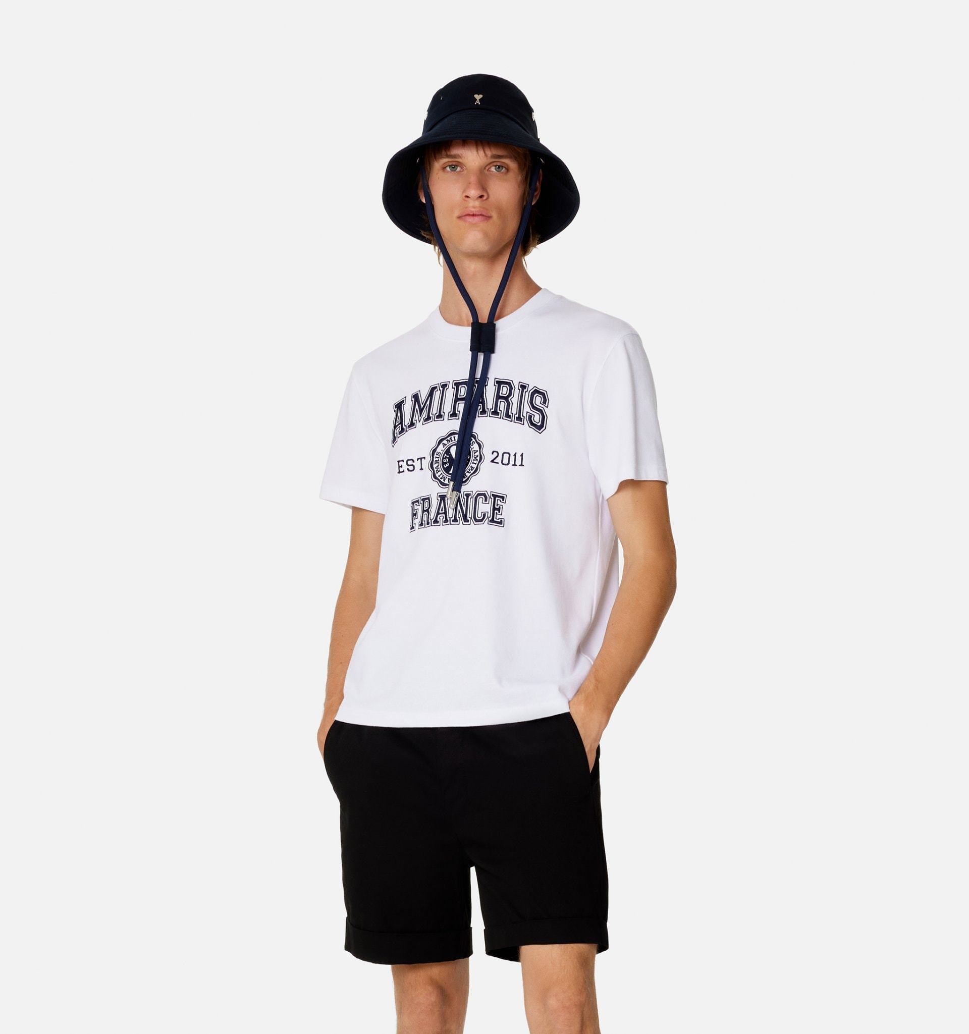 Ami Alexandre Mattiussi Logo-print Cotton T-shirt In White
