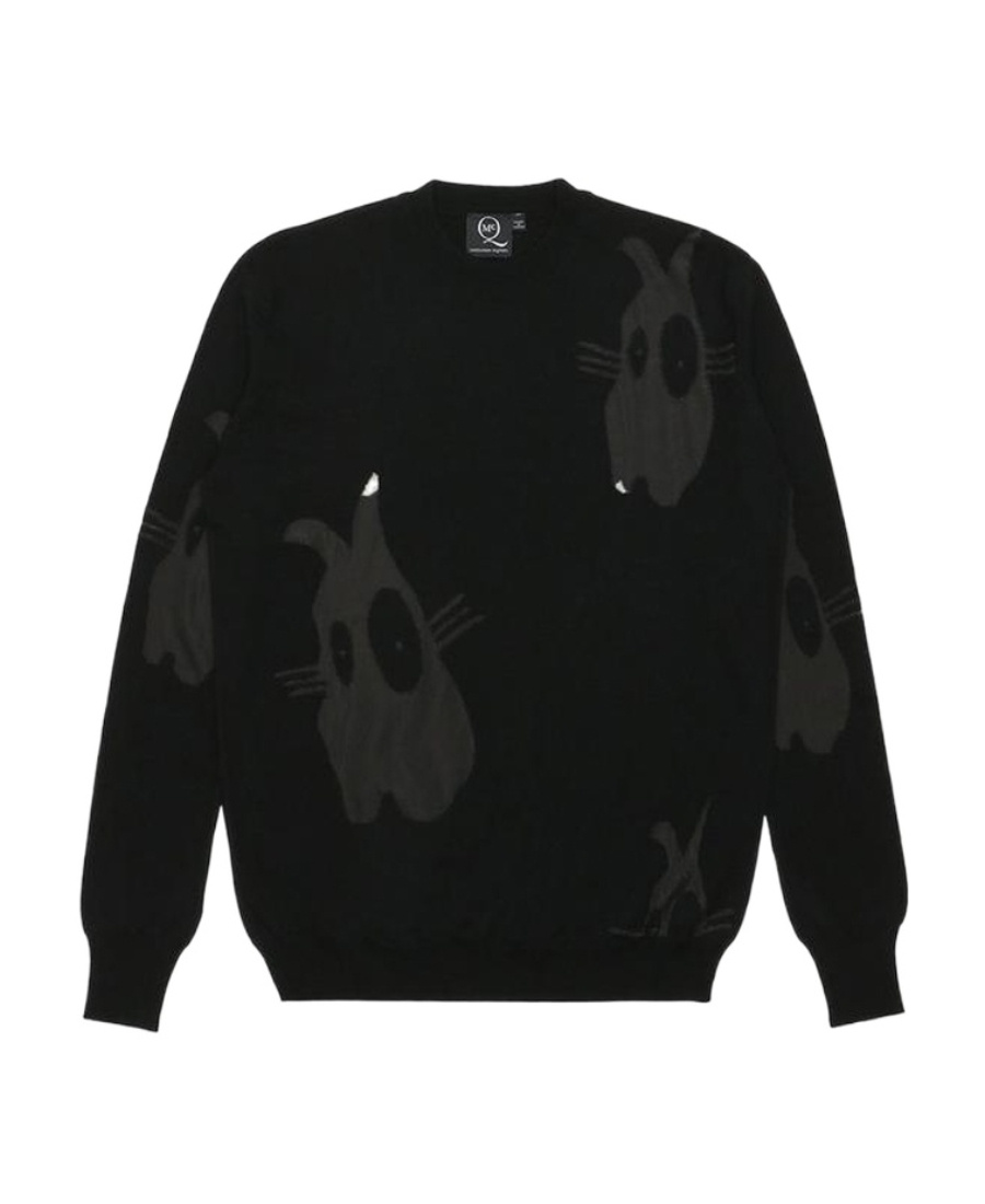 Mcq By Alexander Mcqueen Logo Round Neck Sweater In Black