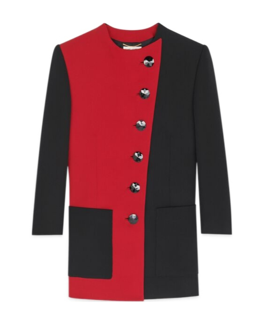 Saint Laurent Tailored Button-up Jacket In Black