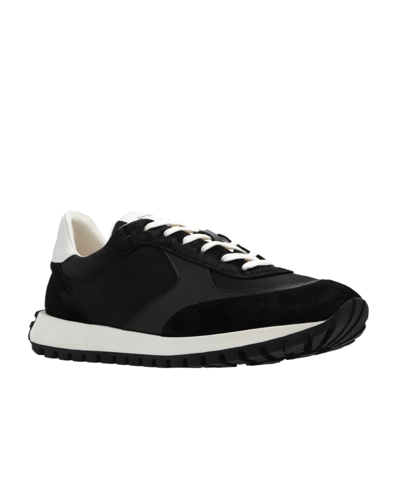 Gianvito Rossi Gravel Panelled Suede Sneakers In Black