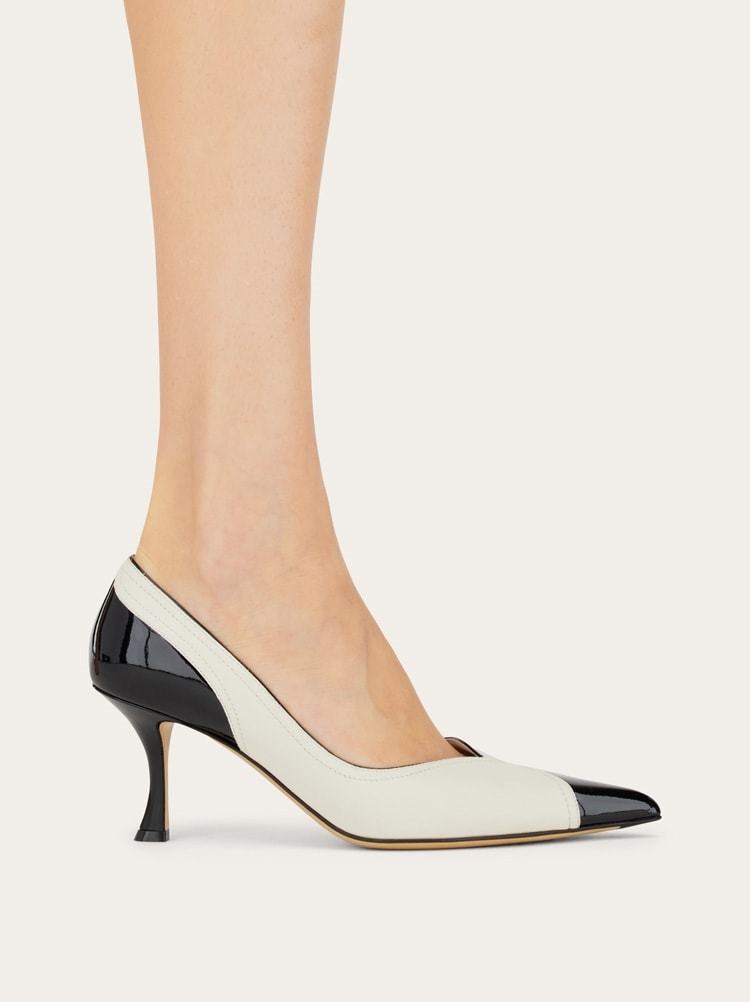 FERRAGAMO PUMP SHOE WITH INLAYS