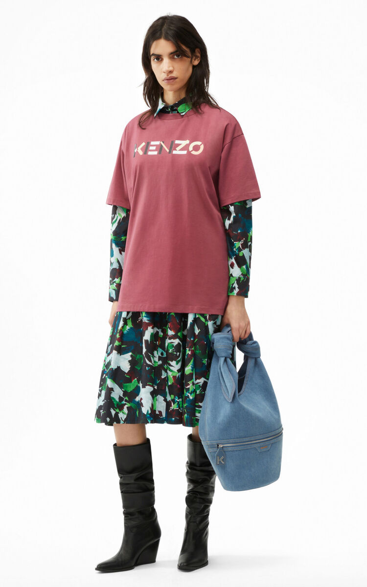 Kenzo Logo Crew-neck T-shirt In Red