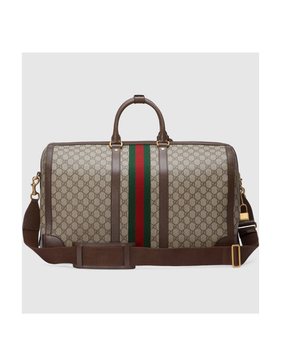 Gucci Savoy Large Duffle Bag In Gray
