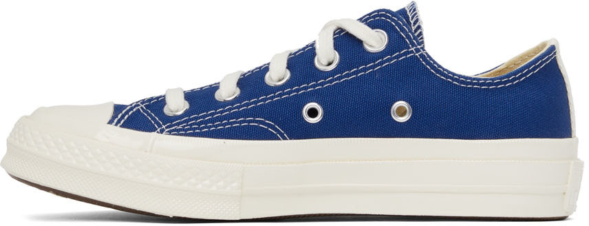 Shop Comme Des Garçons Play Logo Casual Sports Shoes In White