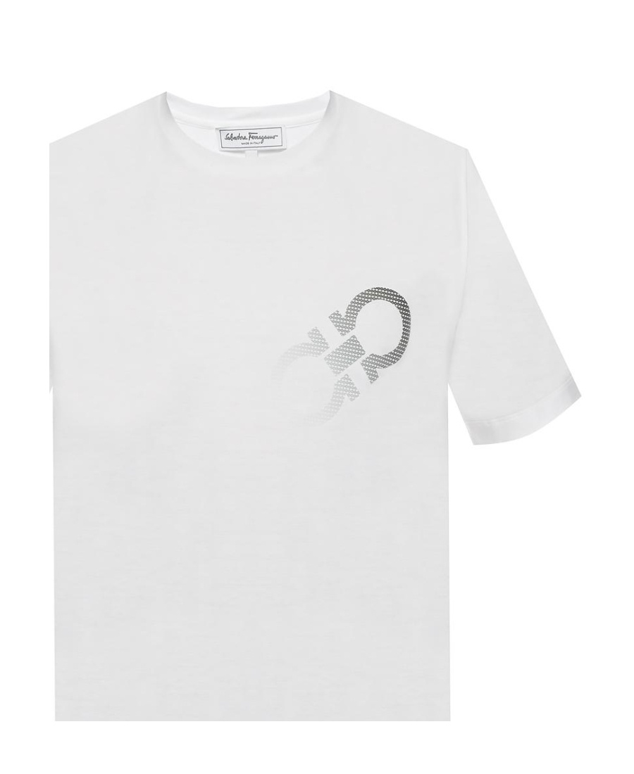 Ferragamo Logo Printed T-shirt In White