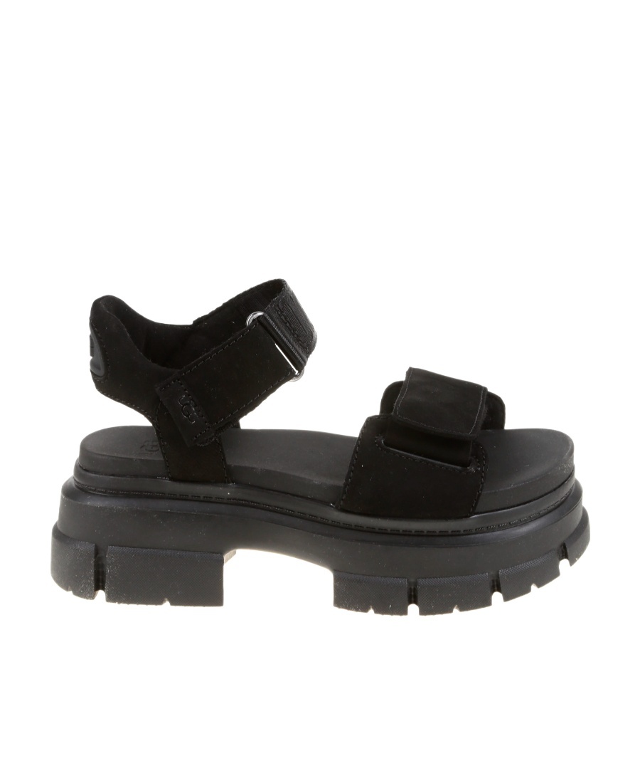 Ugg Logo Sandals In Black