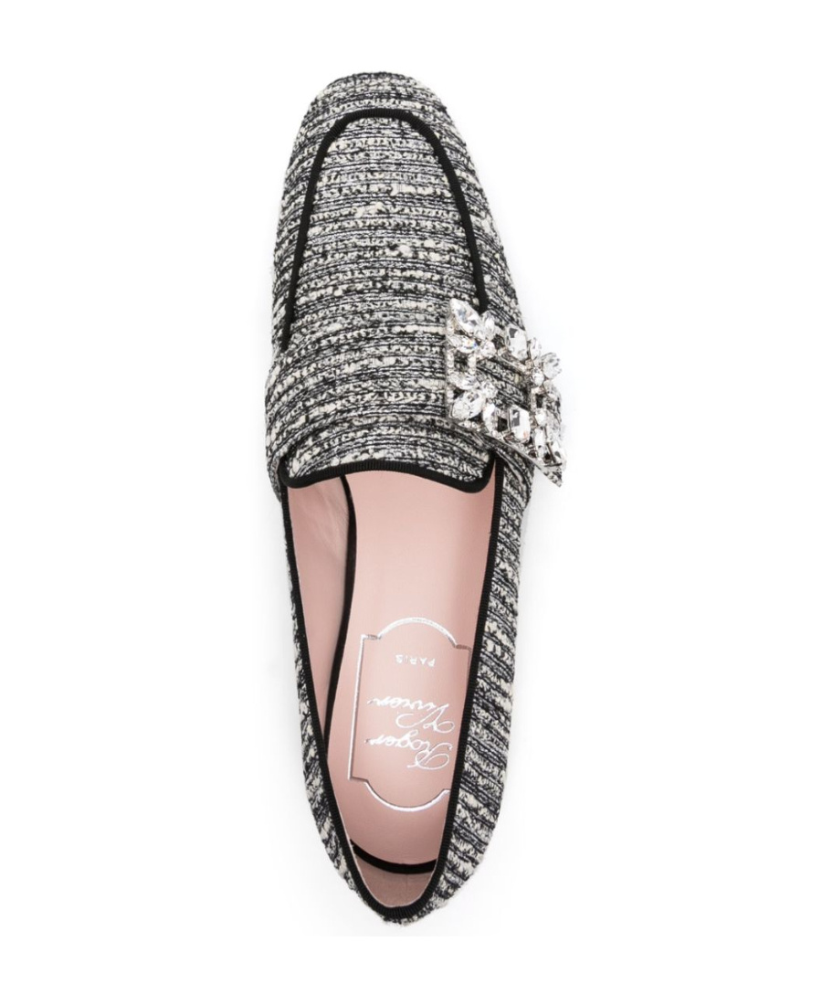 Roger Vivier Round-headed Loafers In Gray