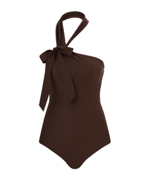 Zimmermann Awaken Tie Neck 1pc Bathing Suit In Brown