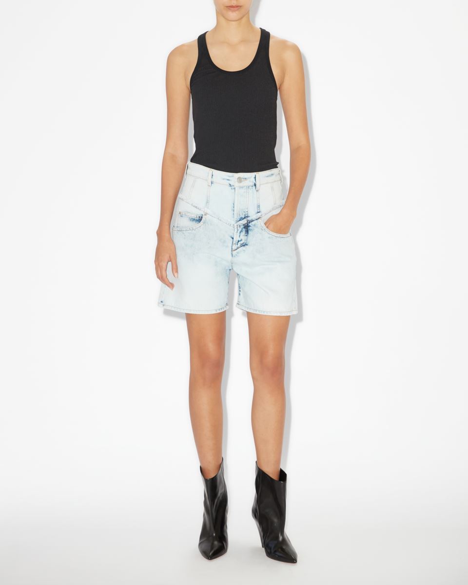 Shop Isabel Marant Oreta Shorts In Blue