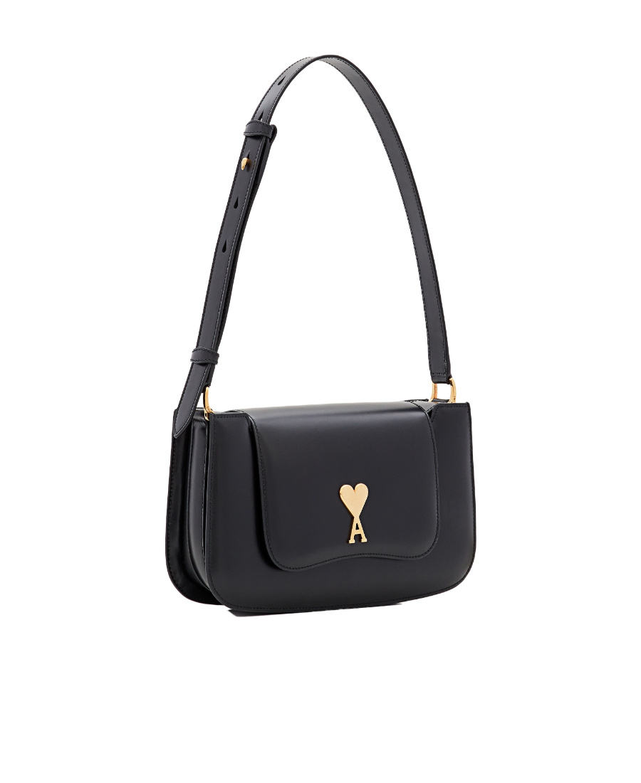 Ami Alexandre Mattiussi Adjustable Shoulder Strap Single Shoulder Bag In Black