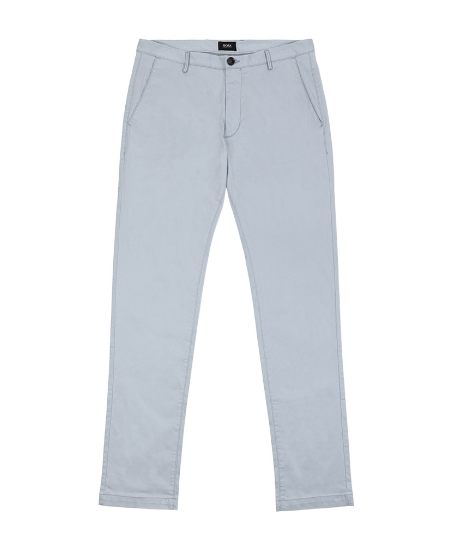 Shop Hugo Boss Straight Casual Pants In Blue