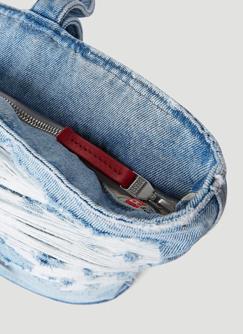 Diesel Rip-detailed Tote Bag In Blue