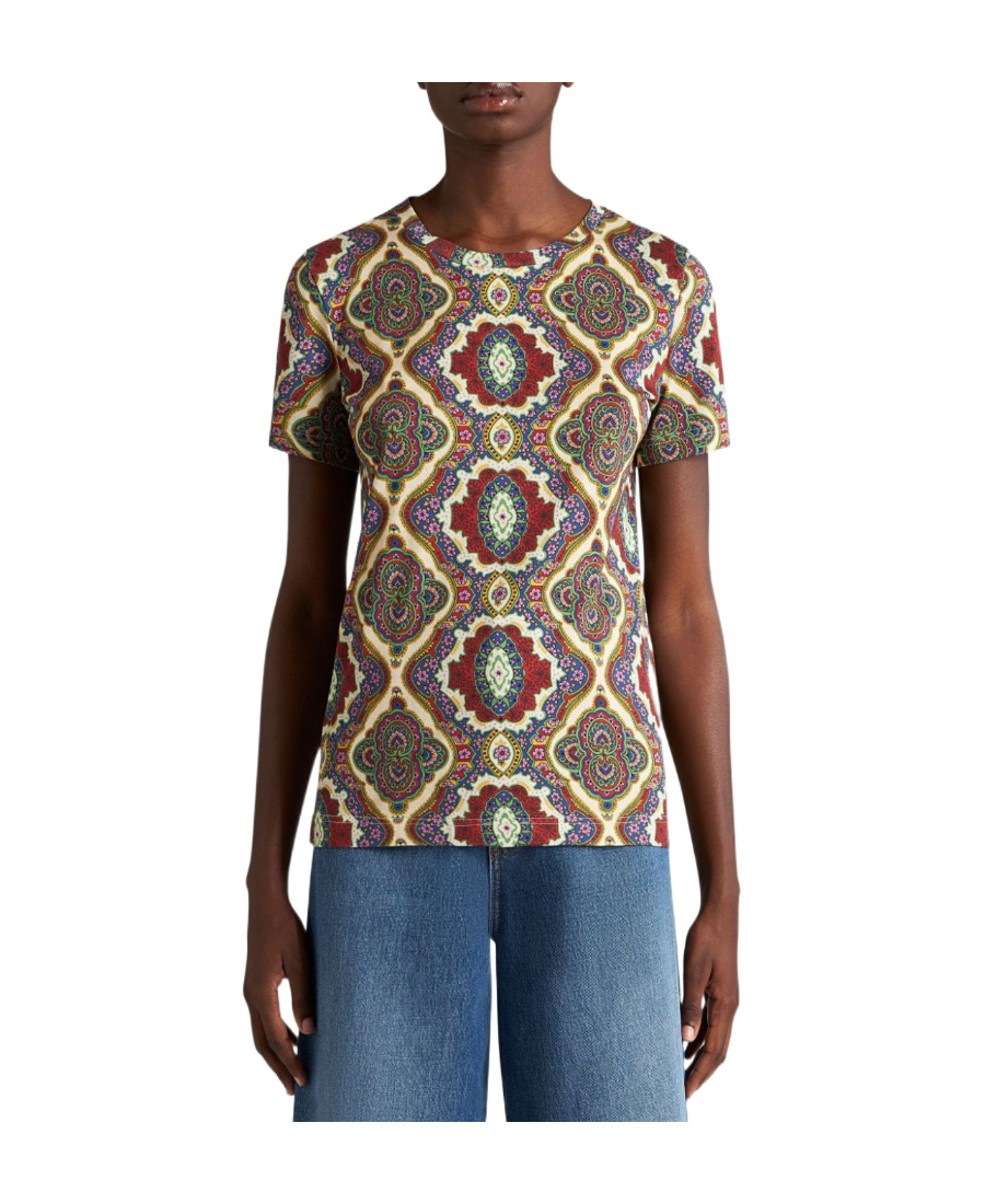 Etro Short-sleeved Pattern T-shirt In Multi