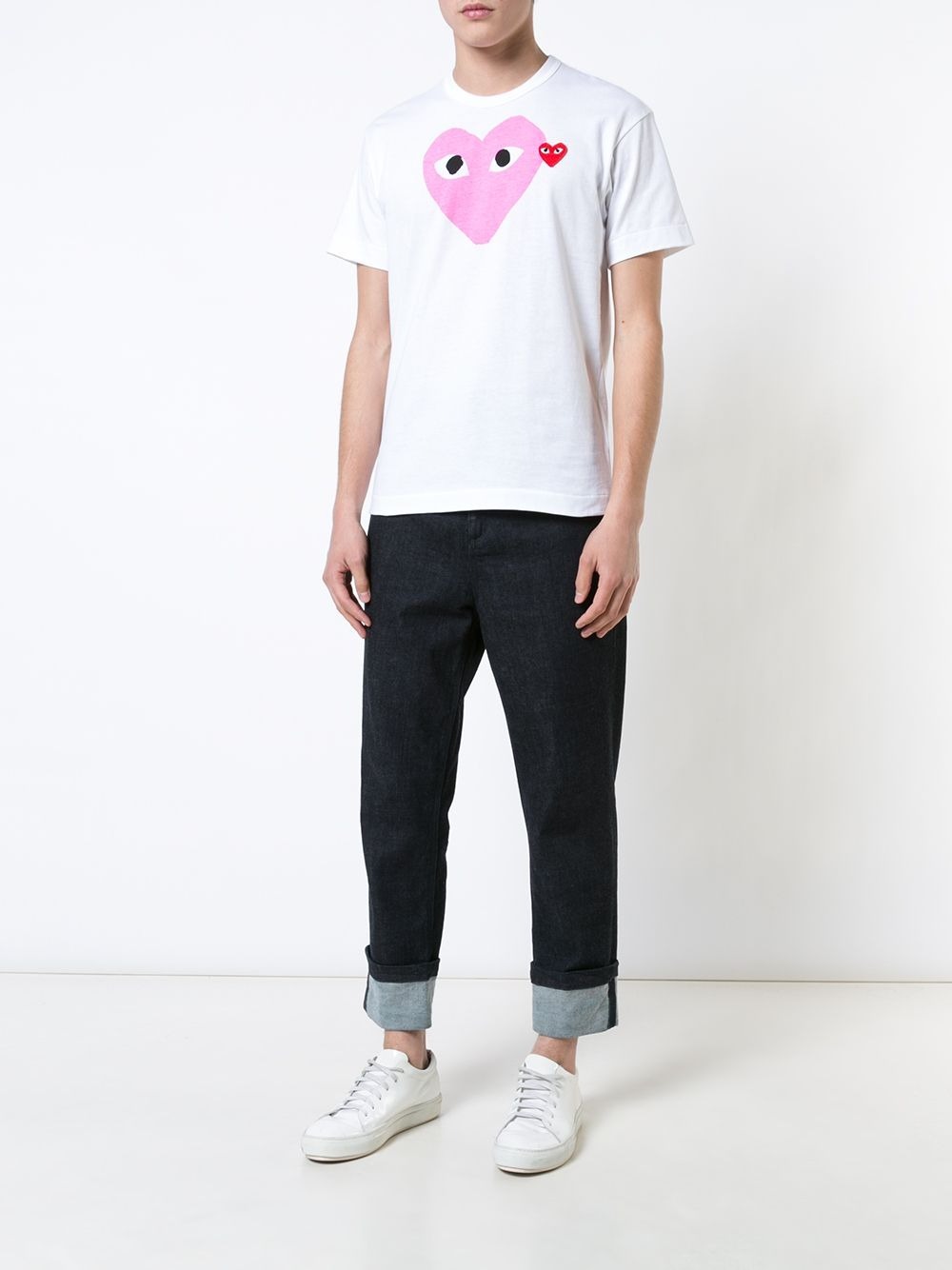 Comme Des Garçons Play Short-sleeved T-shirt In White