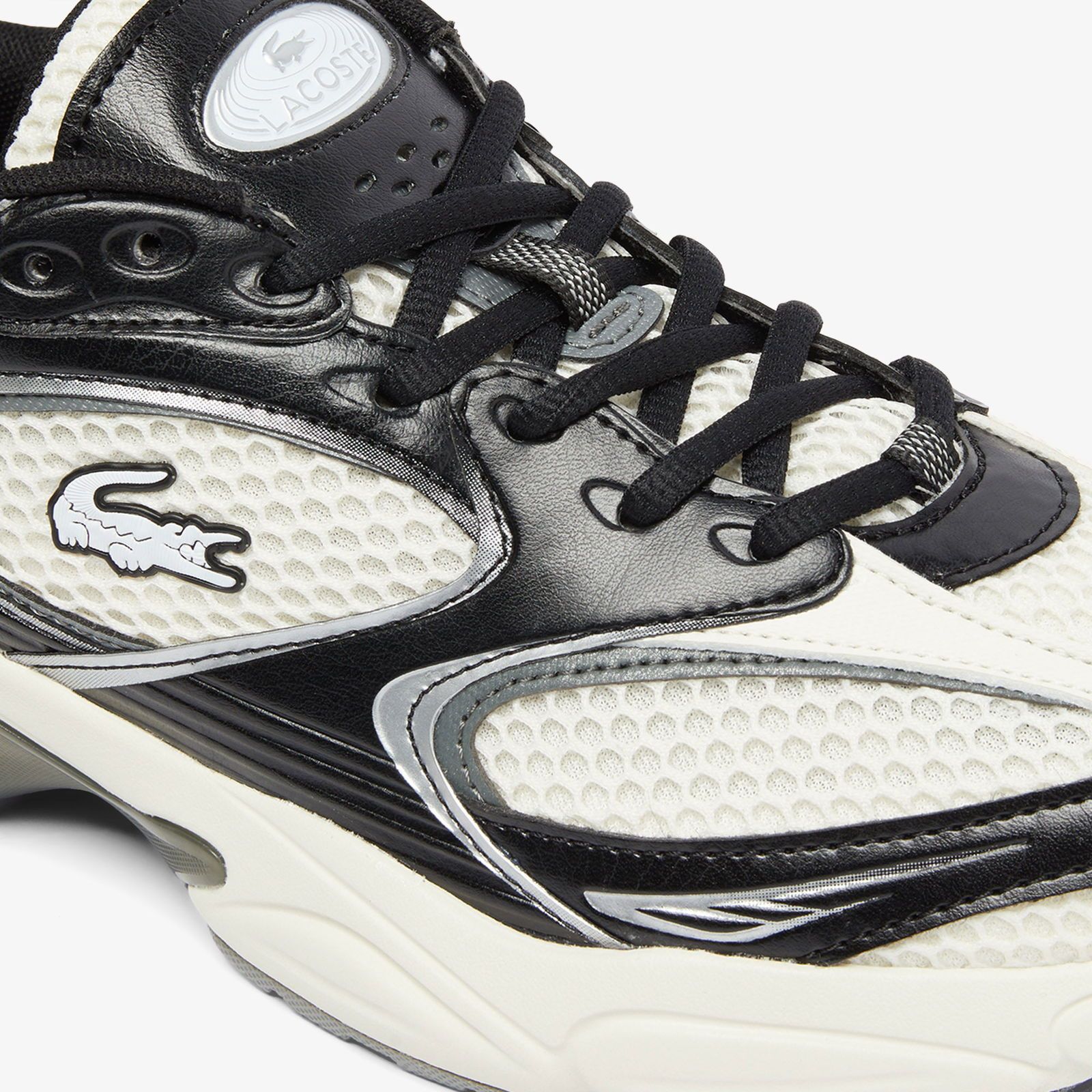 Lacoste Storm 96 2k Mesh-panelled Sneakers In White
