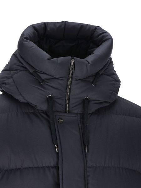 Herno Zip-up Hooded Drawstring Puffer Coat In Black