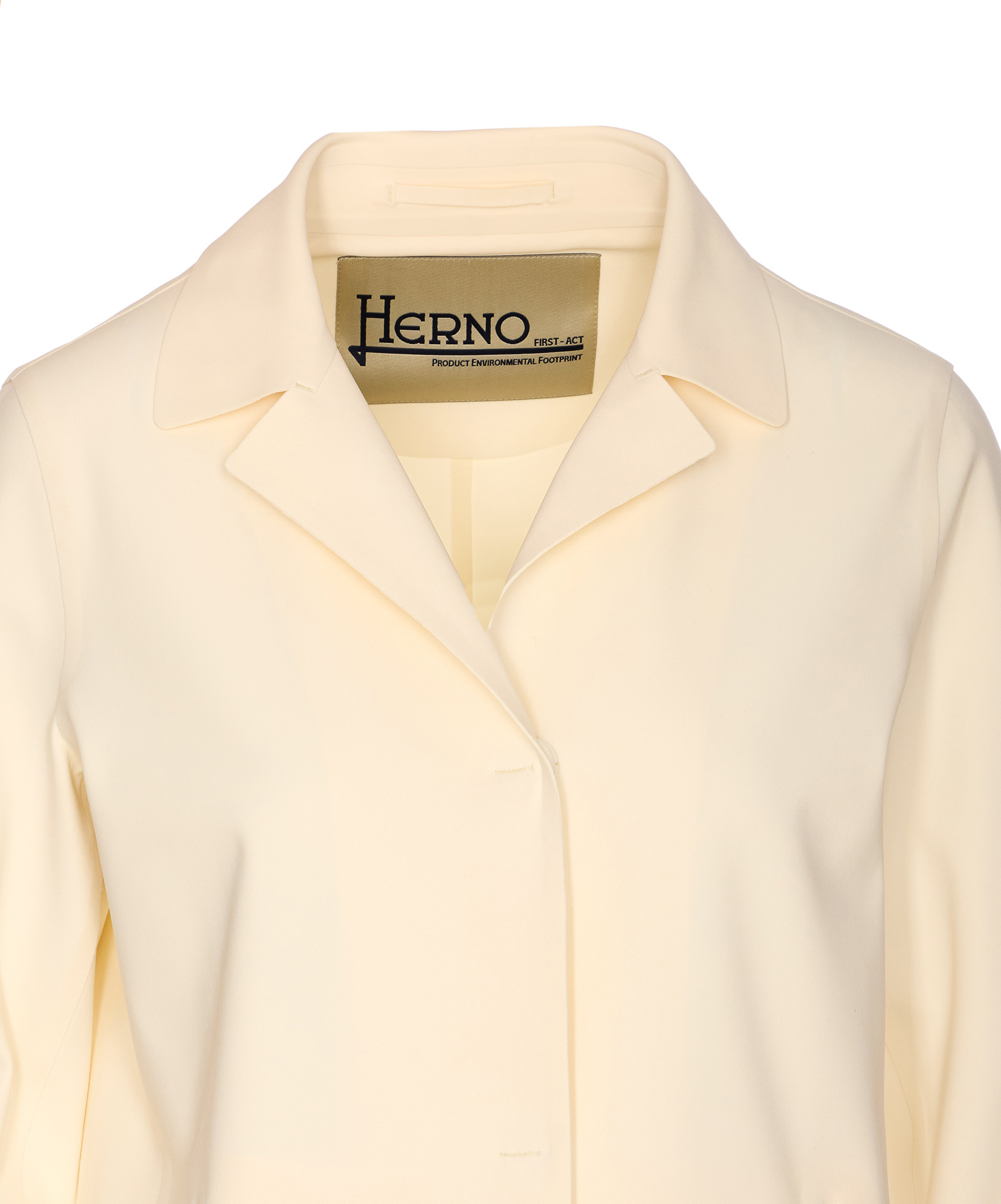 Herno Single-breasted Long-sleeved Coat In Neutral