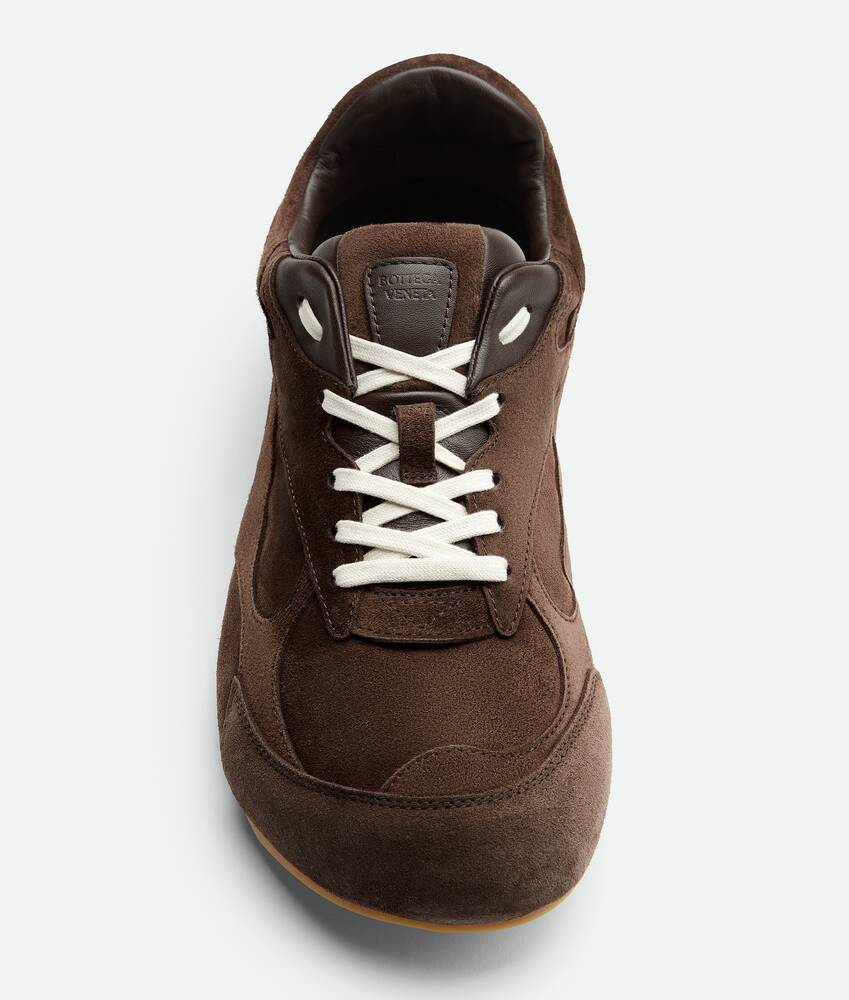 Bottega Veneta Orbit Flash Sneaker Soft Suede In Brown