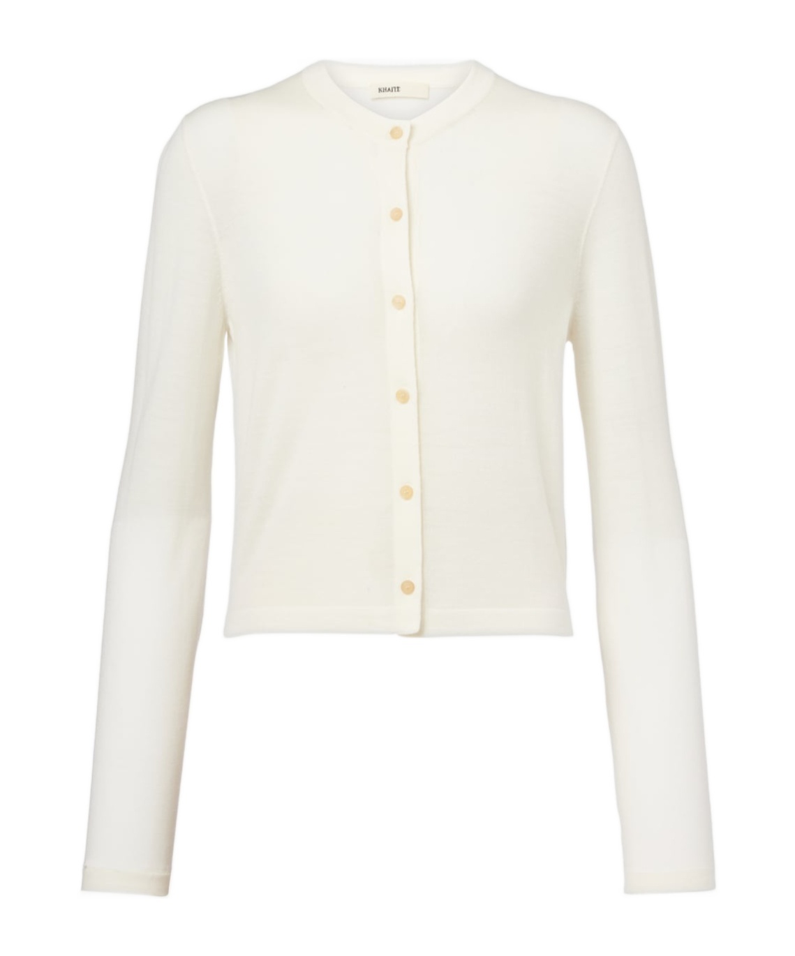 Khaite Brieta Wool-blend Cardigan In White