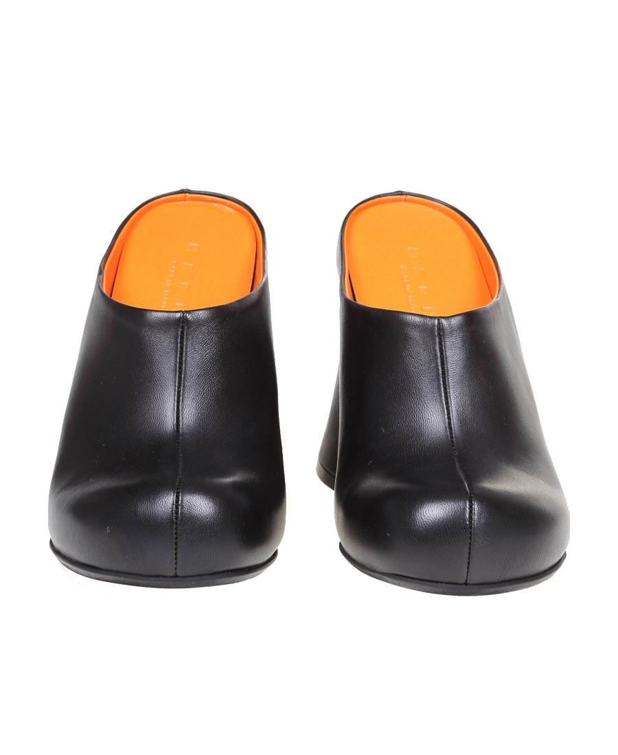 Marni Sabot Mid Block Heel Slip-on Mules In Black