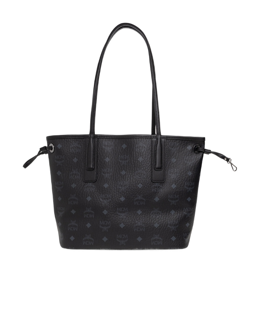 Mcm Small Liz Reversible Tote Bag In Black