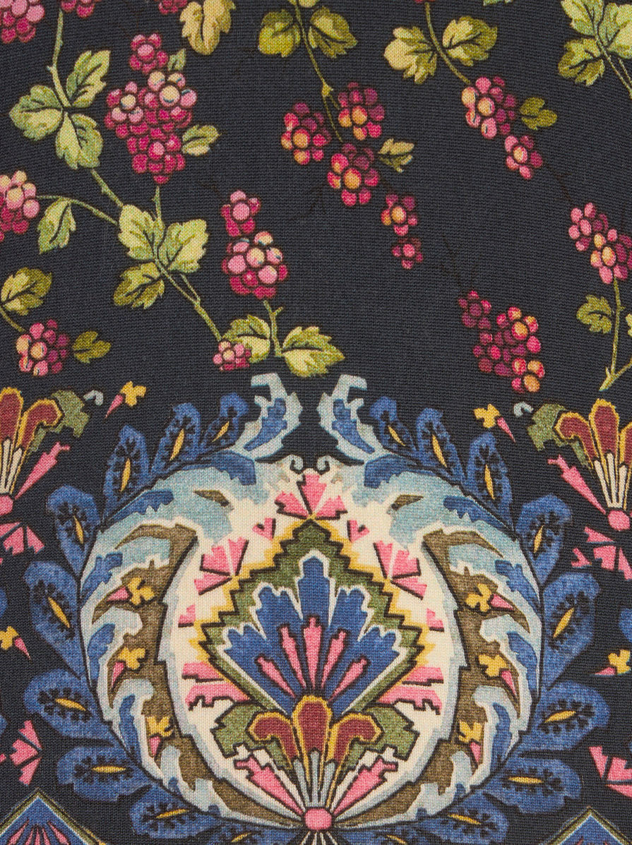 Etro Floral-print Knitted Top In Black