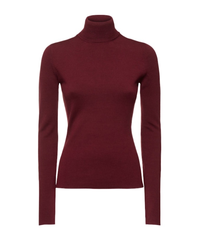 Gabriela Hearst Costa Knit Turtleneck In Bordeaux Cashmere Silk