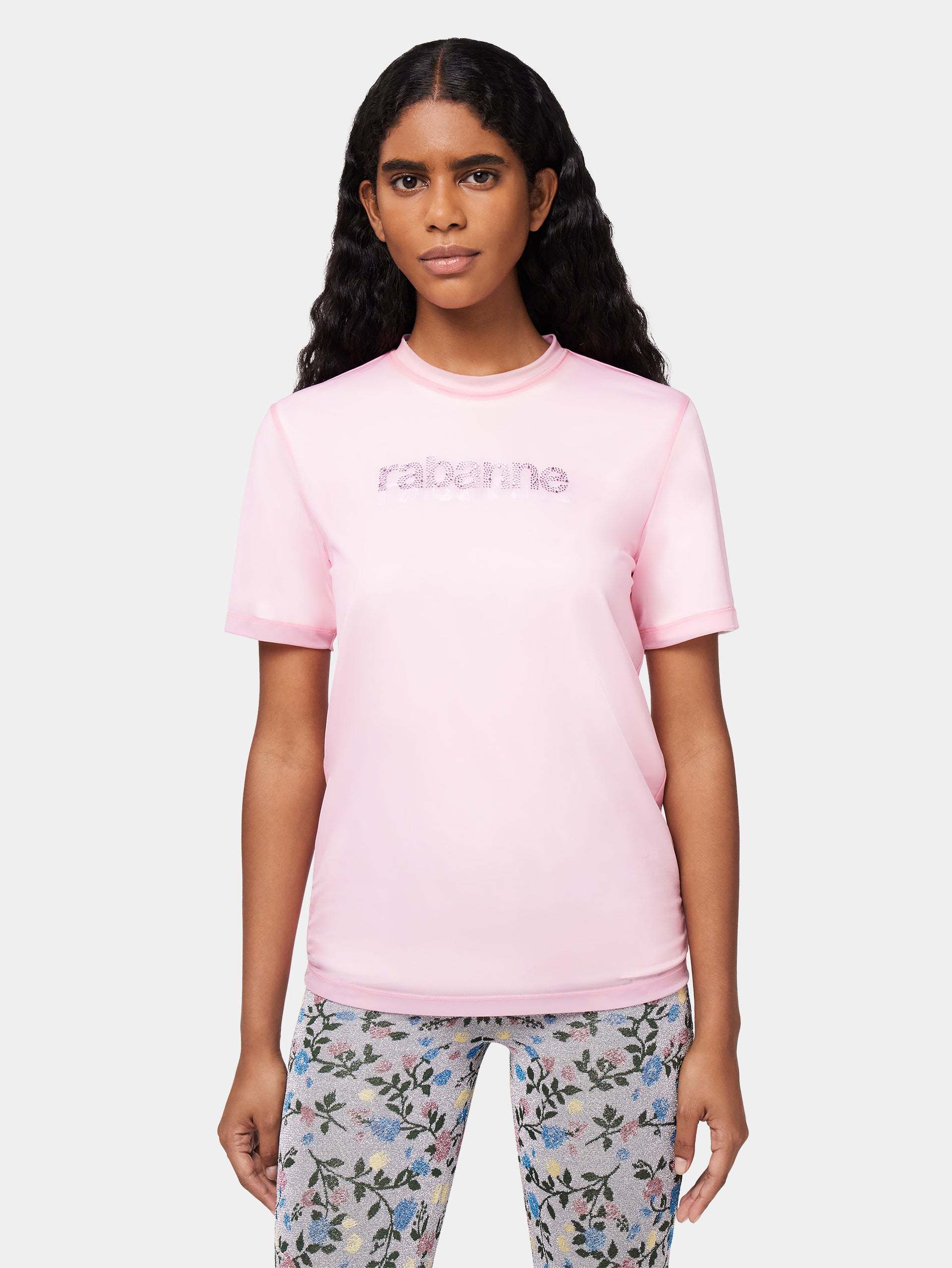 RABANNE LOGO-EMBELLISHED ROUND-NECK T-SHIRT