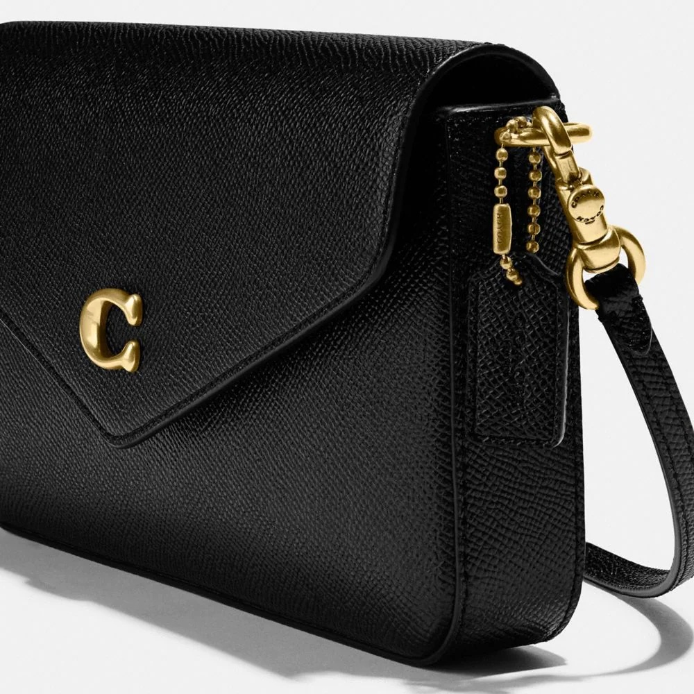 Coach Womens Wyn Black Cross Body Bag In Black