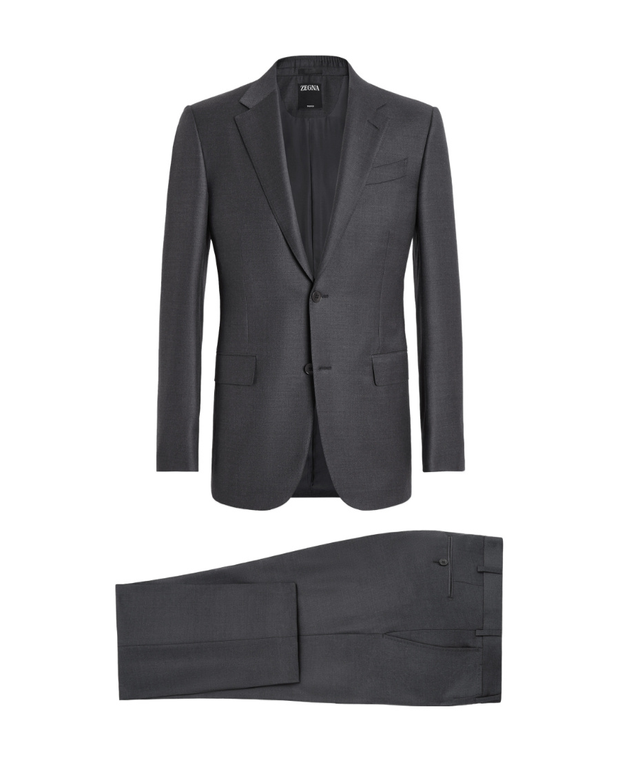 Zegna Slim-cut Single-breasted Suit In Black