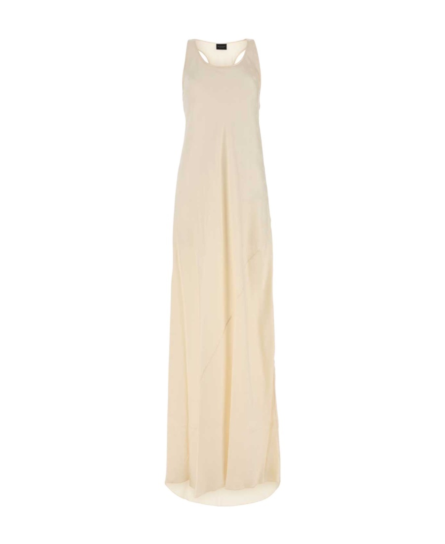 Balenciaga White Logo-print Racerback Gown