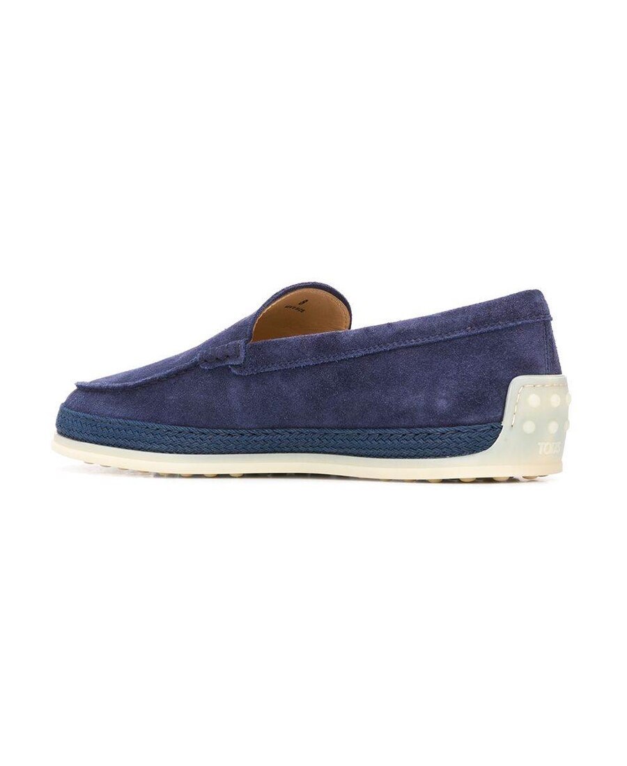 Tod's Slip-on Leather Loafers In Blue