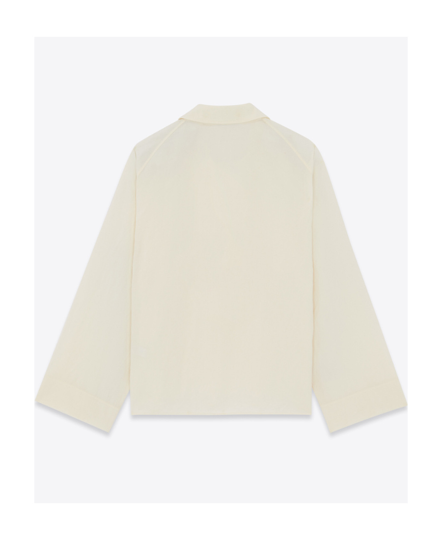 Saint Laurent Vareuse Long In White