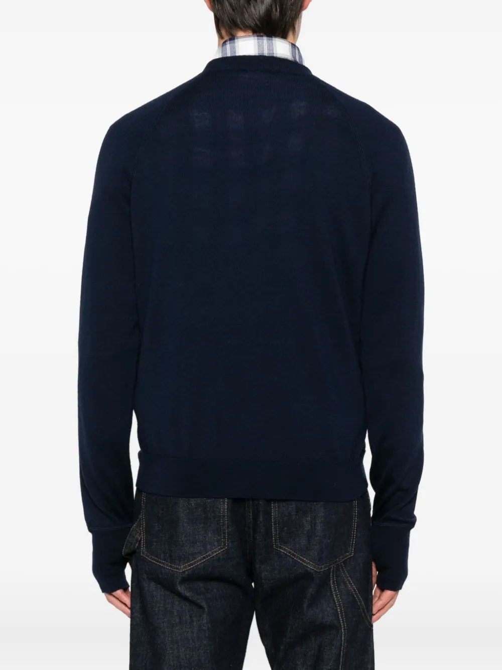 Eleventy Ribbed Crewneck Raglan Sweater With Long Sleeves In Black