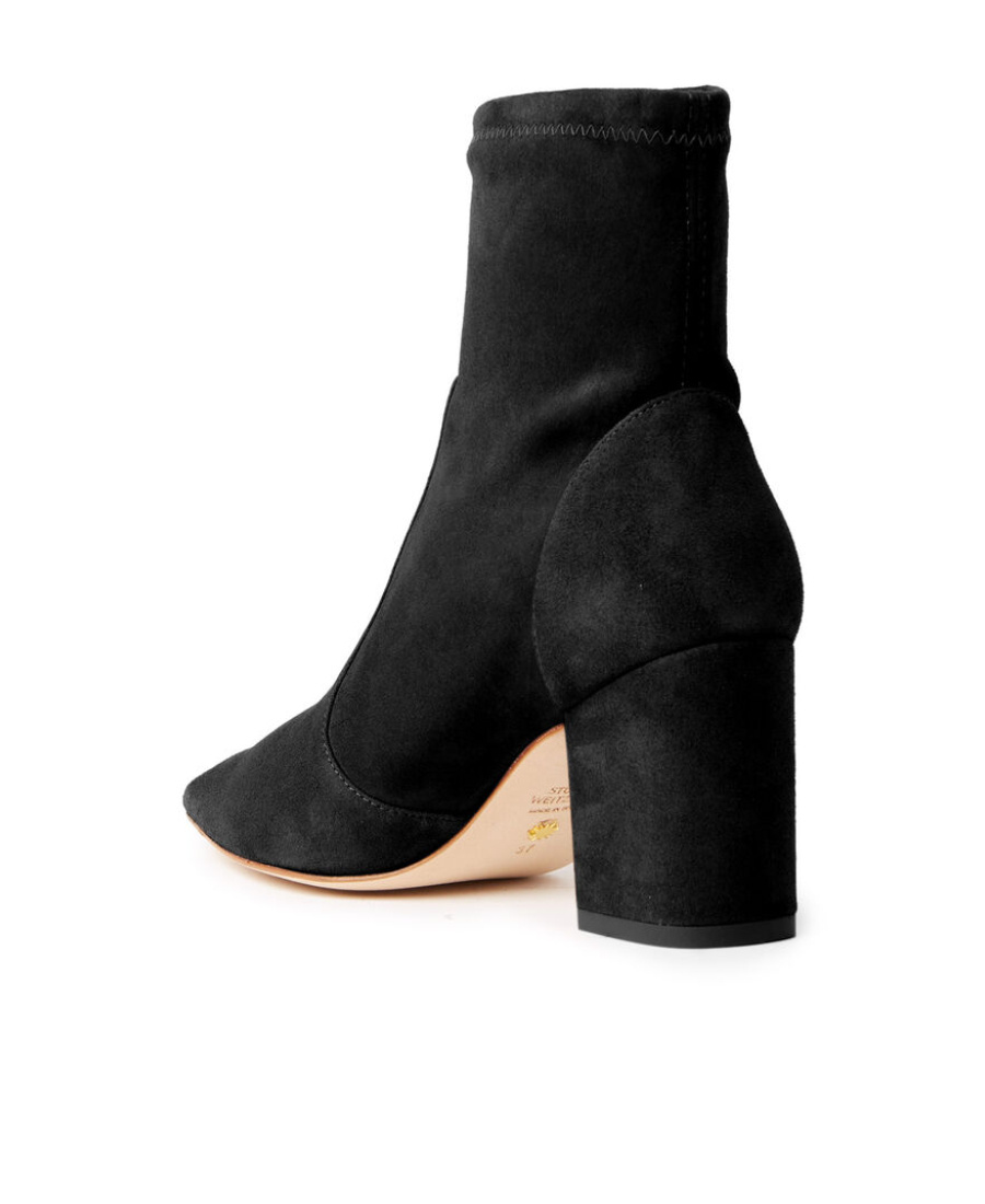 Stuart Weitzman Suede Ankle Boots In Black