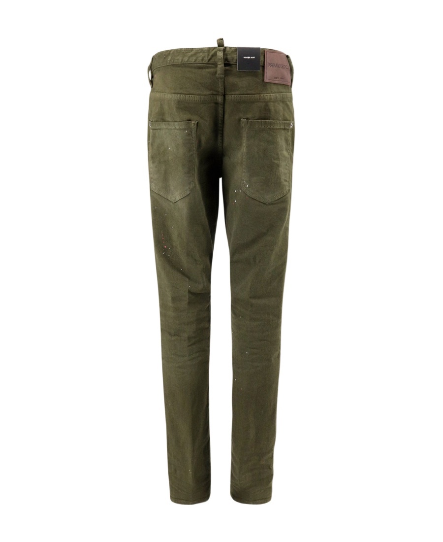 Dsquared2 Paint Splatter Skinny Jeans In Green