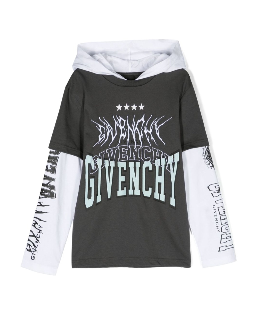 Givenchy Logo-print Multi-panel Top In Black