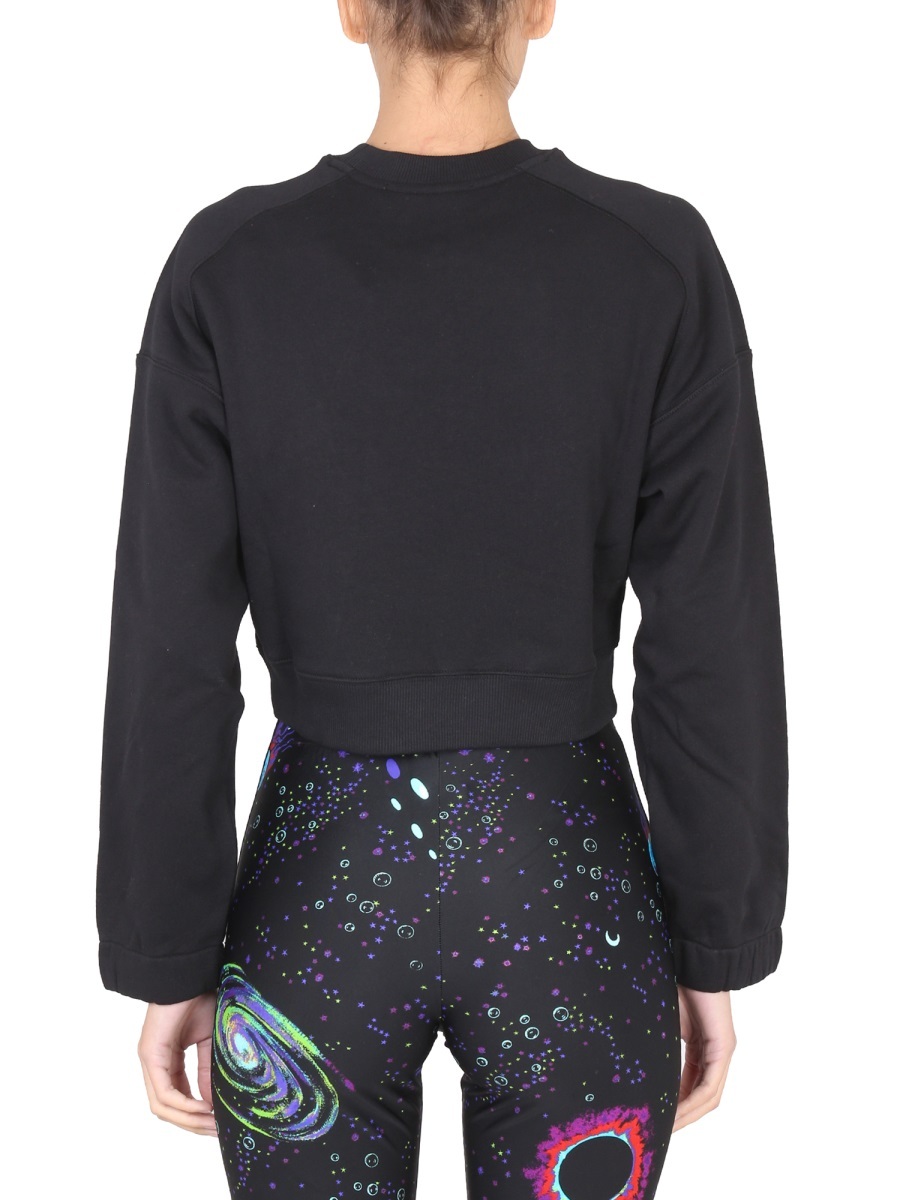 Msgm Women's Logo Crossneck Sweatshirt In Black
