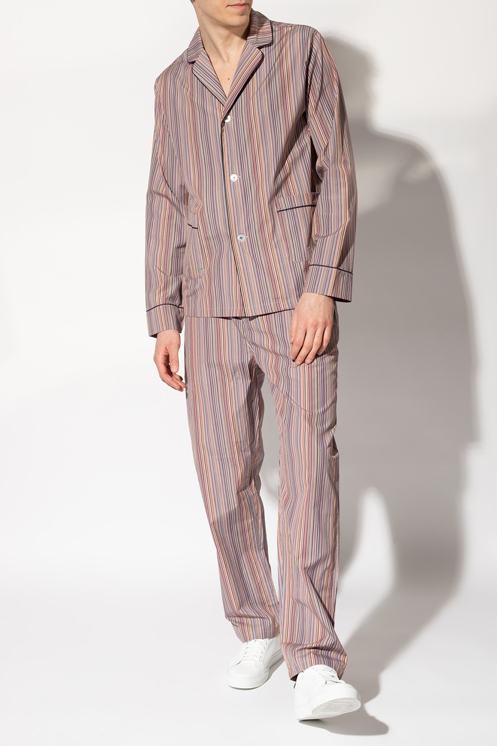 PAUL SMITH ARTIST STRIPE COTTON PAJAMAS