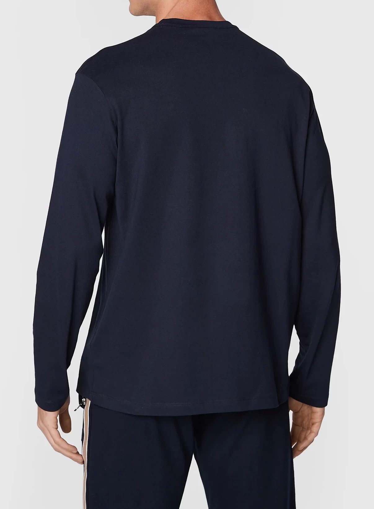 Shop Paul & Shark Round Collar And Long-sleeved T-shirt In Black