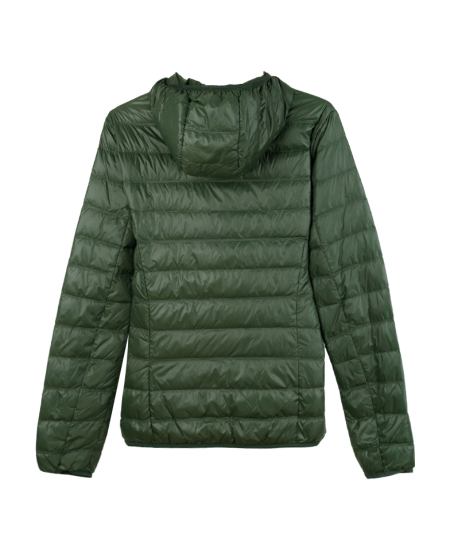 Ea7 Logo Printed Down Jacket In Green