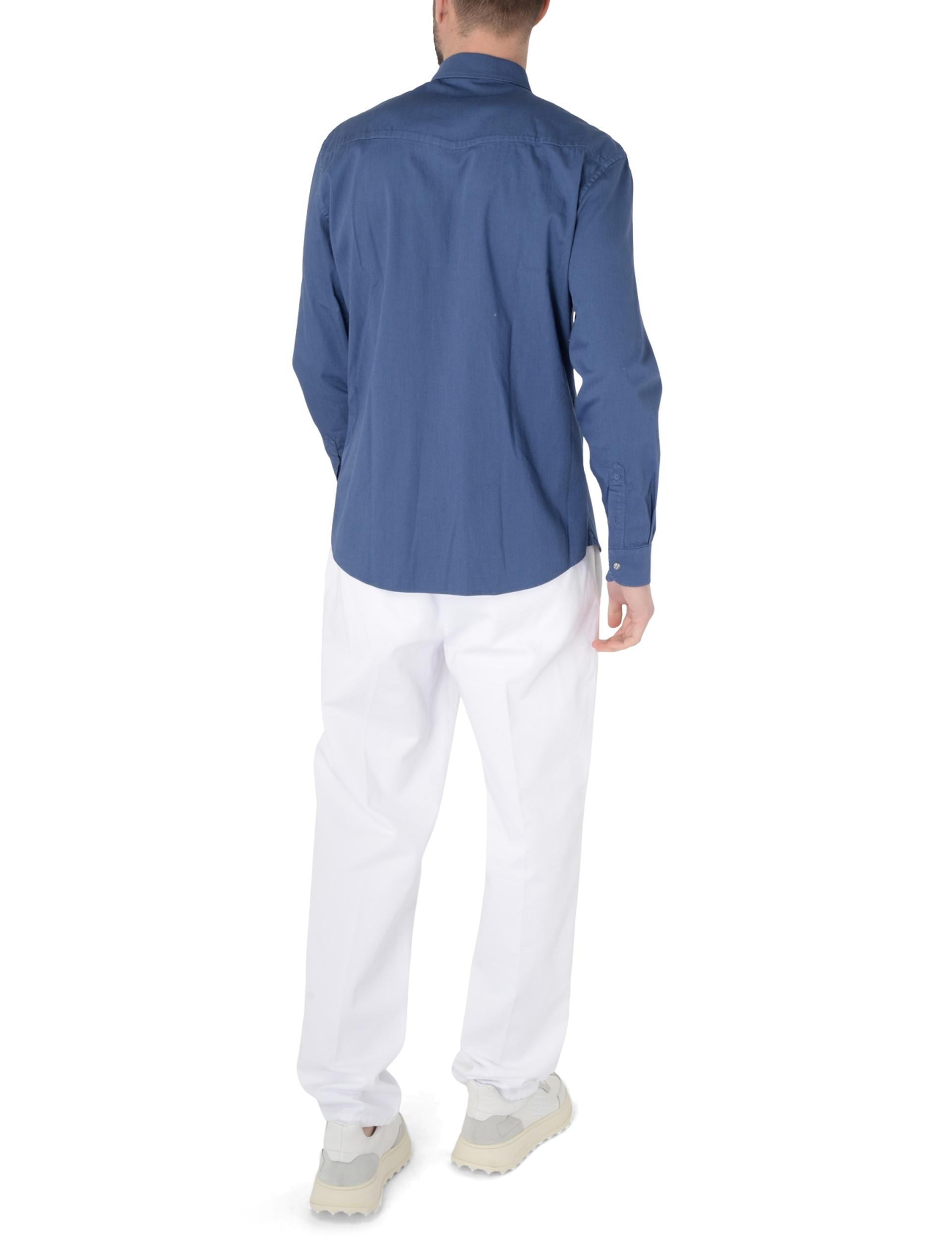 Dondup Button Front Shirt In Blue