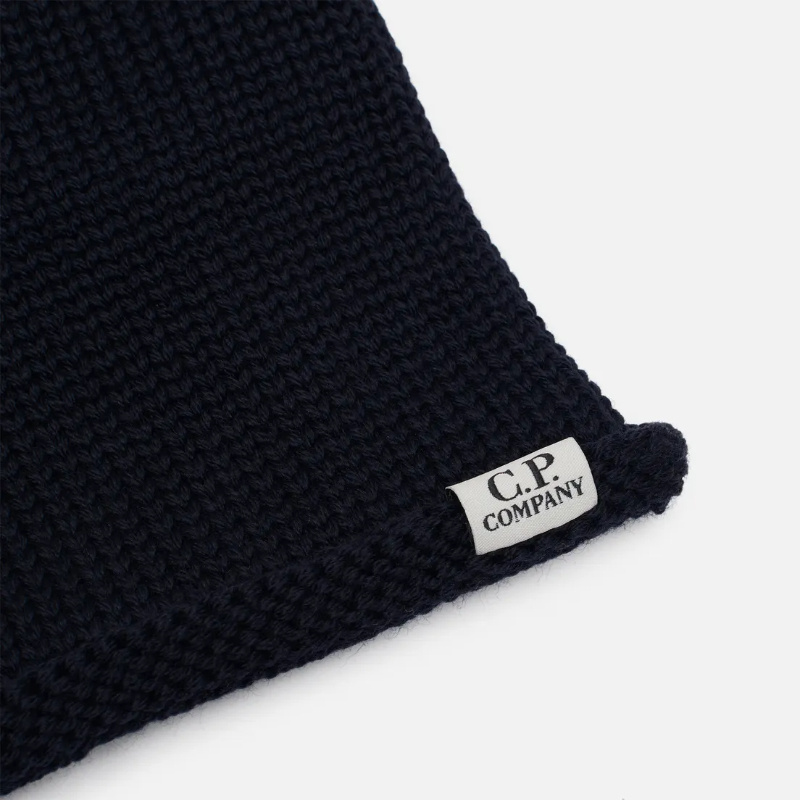 C.p. Company Wool Balaclava Featuring Integrated Goggles In Blue