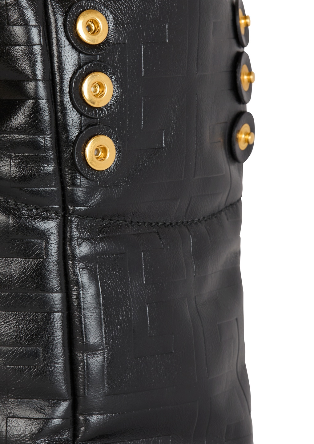 Balmain 1945 Soft Pb-monogrammed Crinkled Leather Tote Bag