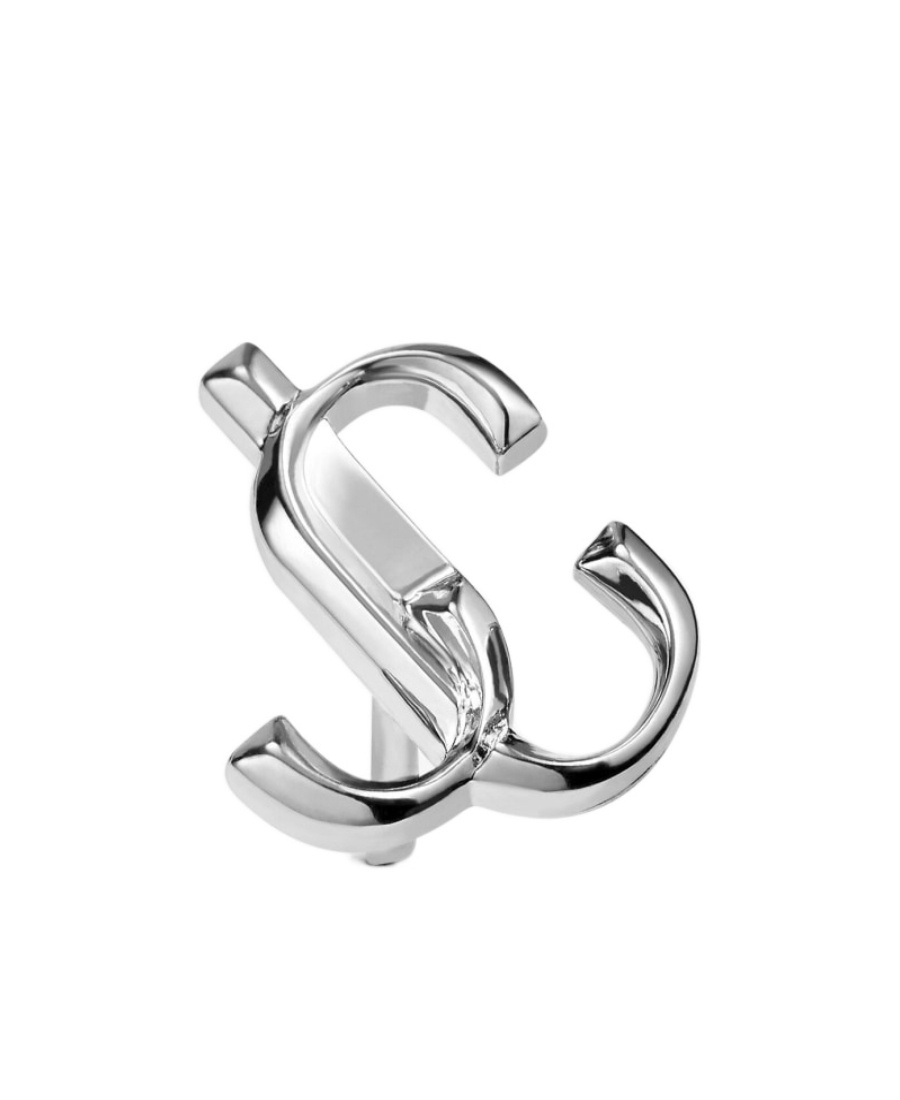 Jimmy Choo Logo-lettering Stud Earrings In Gray