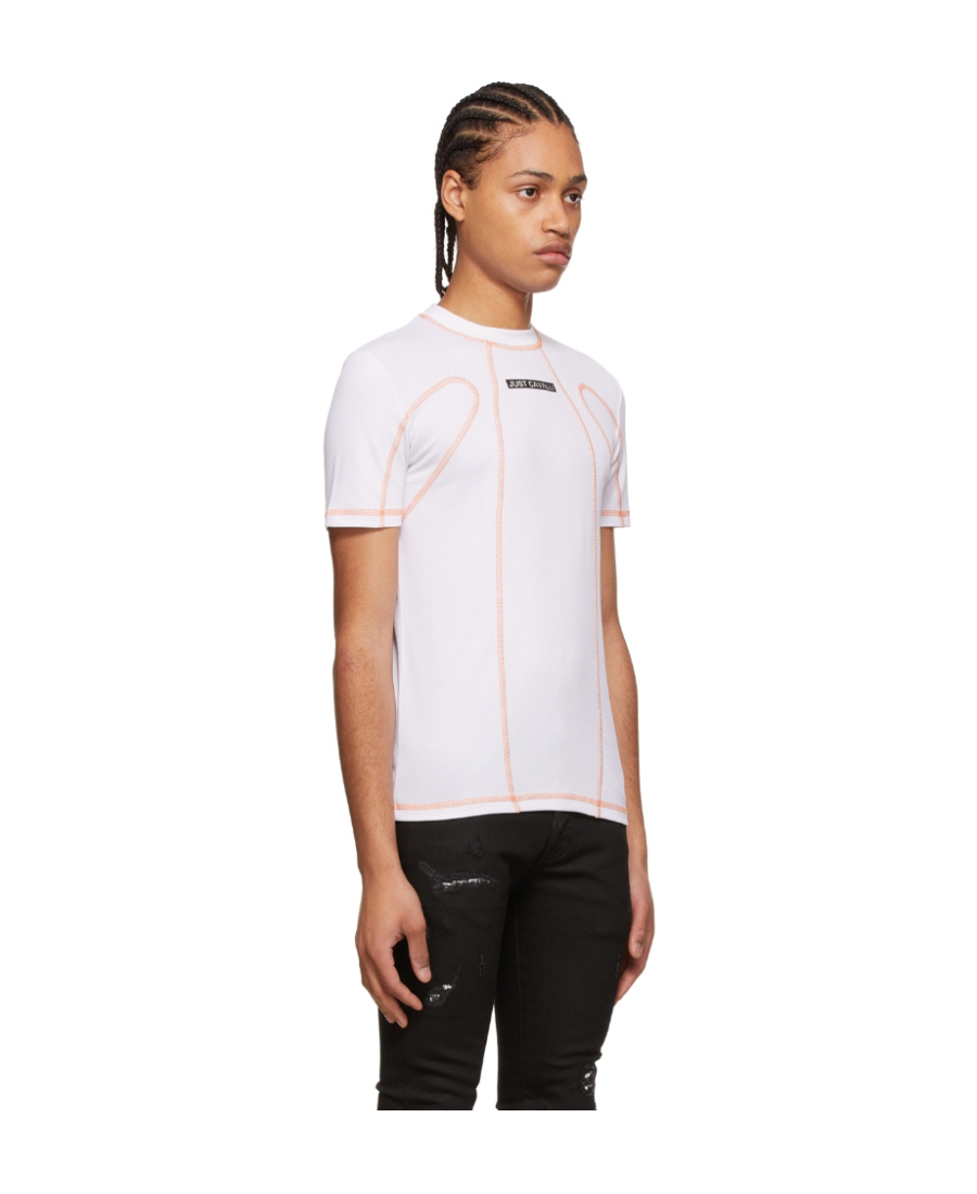 Just Cavalli Logo Round-neck T-shirt In White