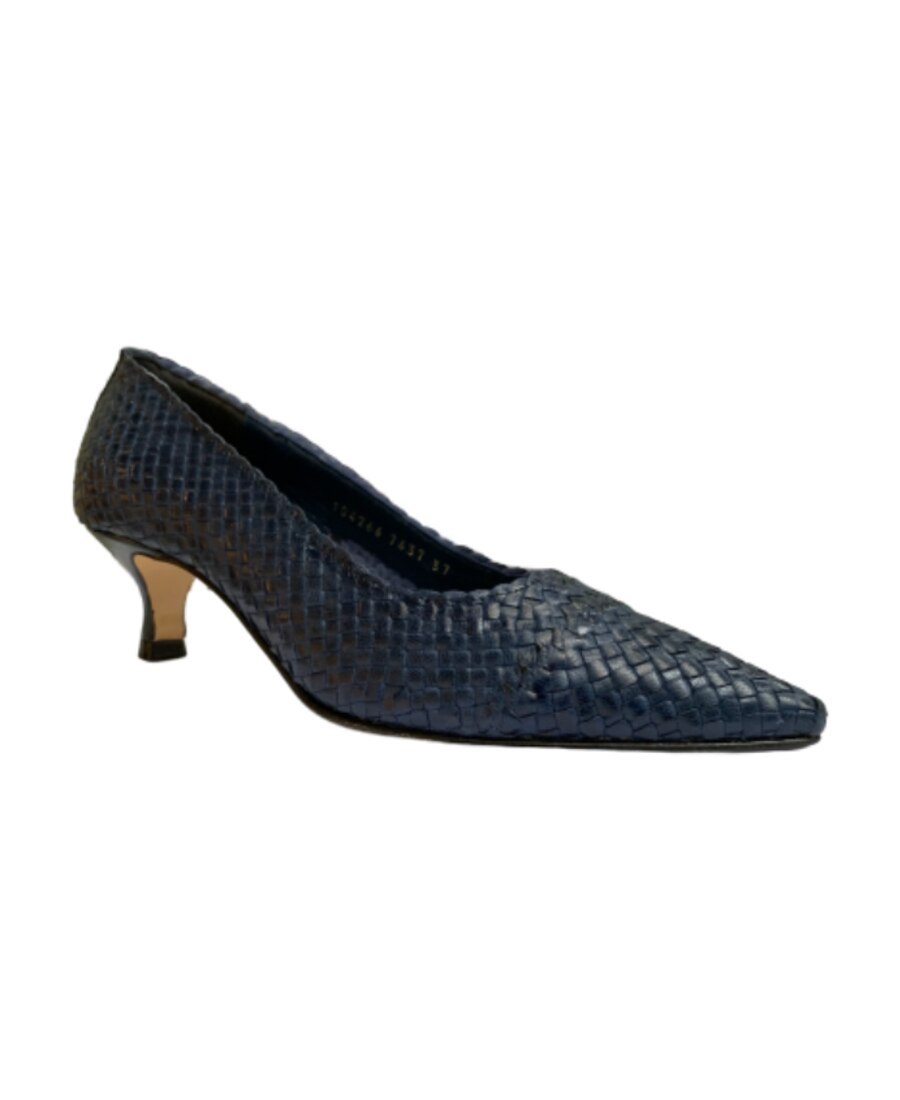 Lela Rose Pointed Knitted High Heels In Blue