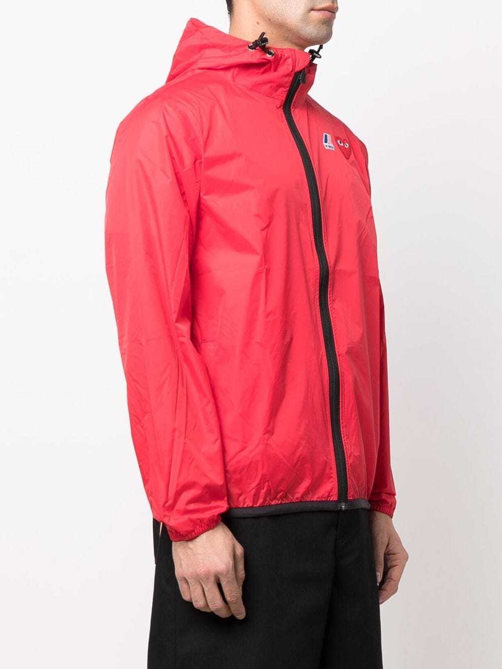Comme Des Garçons Play Comme Des Garcons Play K-way Hoodie Full Zip In Red