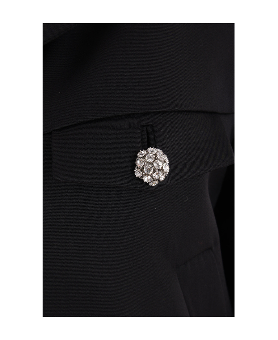 Prada Single-breasted Fleece Casual Jacket In Black